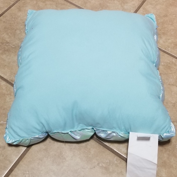 Luxe Collection Blue Iridescent 16 x 16 Inch Marshmallow Pillow - Picture 2 of 2